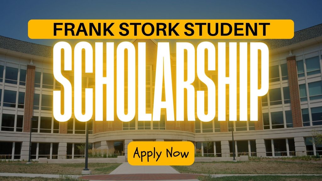 A college building with the word "Scholarship" in the foreground